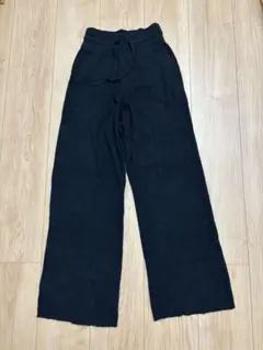 ユニクロ ウォッシャブルニットリブパンツ ブラック Mサイズ
