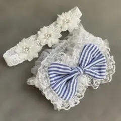 2点ヘアアクセサリー 卒園 入学 フォーマル お出かけ おめかし ハンドメイド