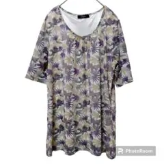 Refinan 【M】カットソー 総柄 花柄 美品 レディース USED 古着