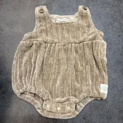 バースデイ　conoco ロンパース　70 茶色　ブラウン　オーバーオール