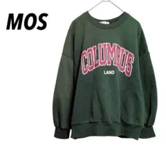 【MOS】トレーナー　スウェット　長袖　ビックプリント　アメカジ