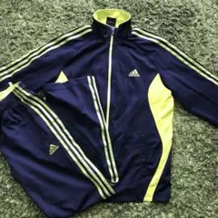 アディダス　ジャージ上下　ネイビー　 黄緑　adidas メンズ