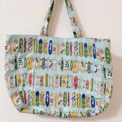 【SALE】ハンドメイド　大きめ　エコバッグ　トートバッグ　スケボー柄
