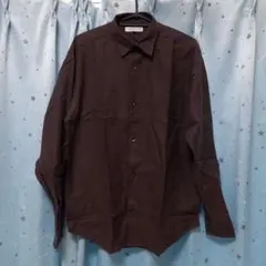 A DAY IN THE LIFE ダークブラウン長袖シャツ S