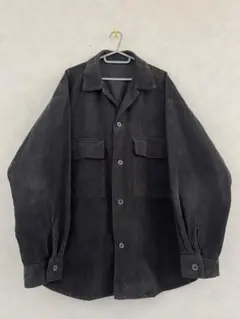 美品 GU コーデュロイCPOシャツ サイズXL GRAY メンズ ジーユー