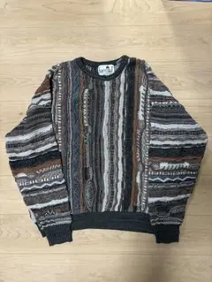 オ*ラ様 3D 柄ニット　クージー柄ニット　カーキ