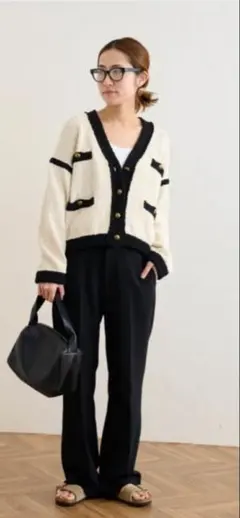 FRAMeWORK クロップドニットジャケット　カーディガン