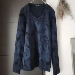 b8 美品 トルネードマート 総柄 長袖カットソー/ロングTシャツ M