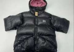 Stussy ダウンジャケット M 黒 / ピンク