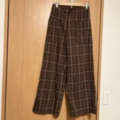 OZOC オゾック　チェック　カジュアルパンツ　ウエストゴム　38