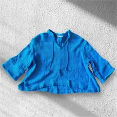 BEAUTY&YOUTH ラッセルメッシュVネックプルオーバー半袖トップス