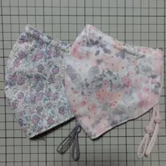 ハンドメイド　立体マスク　リバティ生地使用　タナローン　2枚セット　S116