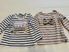 【美品】プティマイン　カットソー2点セット　80