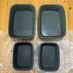 よしざわ窯 チャコールお弁当鉢　大　小4枚セットのサムネイル