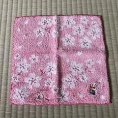 ドラえもん 桜柄 タオルハンカチ 約25cm
