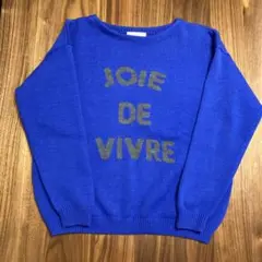 SLOBE IÉNA 青色 長袖ニットセーター