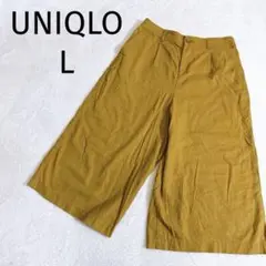 UNIQLO◆ガウチョパンツ ワイドパンツ マスタードイエロー カジュアル