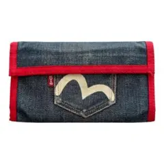 【希少】EVISU エヴィス デニム 長財布 ウォレット ポーチ カモメペイント