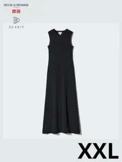 UNIQLO×イネス　3Dニットリブワンピース　ノースリーブワンピース