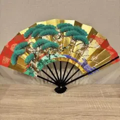 京扇子 末廣 松竹梅 金蒔絵 縁起物 飾り扇子 インテリア