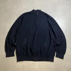 80s 90s L.￼L.Bean コットンニット カシミア ハーフジップ 古着