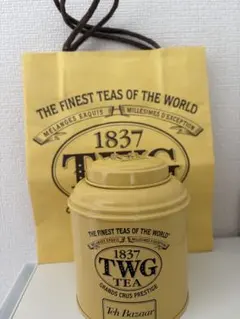 TWG空き缶　イエロー缶　紙袋