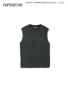 nonnative DWELLER N/S TEE PIGMENT DYE 濃灰