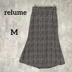 美品　relume タイトロングスカート　薄め　柄　オシャレカジュアル　高見え