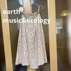 earth music&ecology 花柄セミフレアスカート