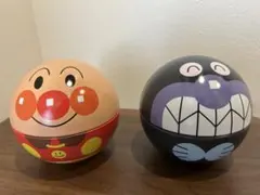 アンパンマンミュージアム限定 丸型 　空き缶　アンパンマン　バイキンマン