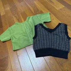 半袖カーディガン ベスト　セットのサムネイル