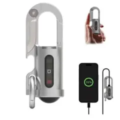 LEDキーチェーンライト 懐中電灯 アウトドア ledミニライト 銀色のサムネイル