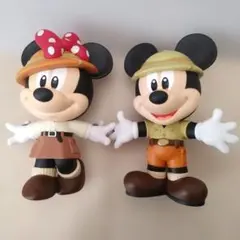 ミッキー＆ミニー ソフビ人形 2体セット 約１９cm ディズニー 状態良好