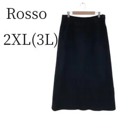 Rosso ロッソ ブラック ロングタイトスカート 2XL(3L)のサムネイル