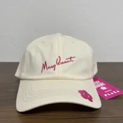 MARY QUANT PLAZA限定 キャップ(アイボリー×ピンク)新品・未使用のサムネイル