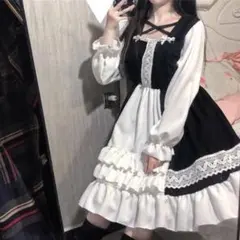ロリータ メイド服 フリルスカート　コスプレ