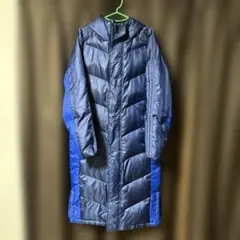 adidas ダウンベンチコート ネイビー/ブルー