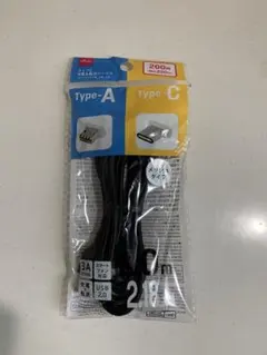 ダイソー USB Type-A to Type-C 充電転送ケーブル 2m 3A