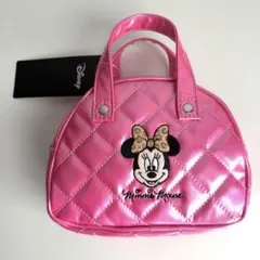 新品未使用　ミニーマウス キルティングバッグ ピンク