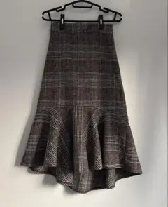 チェック柄マーメイドスカート