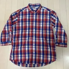 【GLOBAL WORK】 七分袖チェックシャツ size : Lのサムネイル