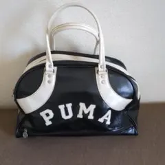 90s 00s プーマ PUMA ボストンバック エナメル レトロ 黒