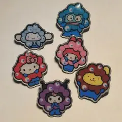 サンリオ x ミャクミャク　関西万博2025 ピンバッジ 6個セット