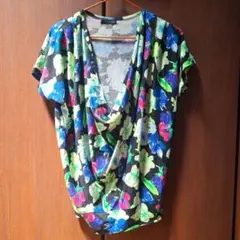 SKINNY LIP 花柄 ドレープ カットソー 半袖 Fのサムネイル