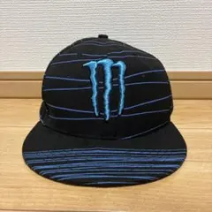Monster ストライプキャップ 黒/青