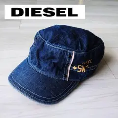 メンズ　キャップ　ディーゼル　DIESEL　デニム　ワークキャップ　ロゴ