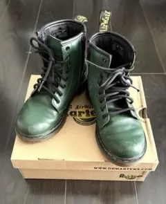 Dr. Martens グリーンブーツ サイドジッパー