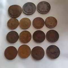 一銭硬貨 古銭 まとめ 15枚セットのサムネイル