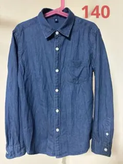 UNIQLO デニム 長袖シャツ 140