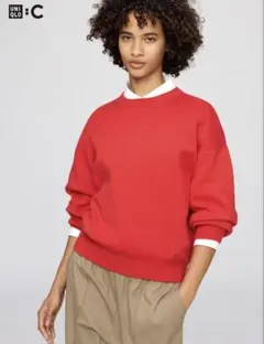 UNIQLO ユニクロ　スムースコットンクルーネックセーター　オレンジ XXL